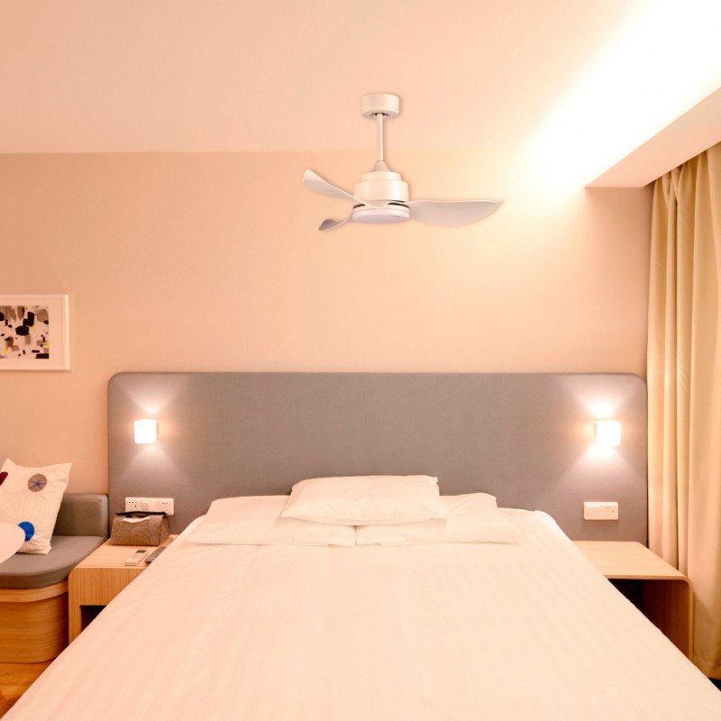 Ventilatore da soffitto, Yakutsk, 142cm, DC, bianco, IOT, con luce, Lba Home.